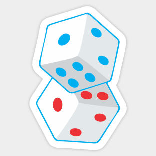 White dice Sticker